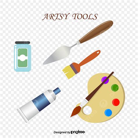 Paint Tool PNG Image, Painted Painting Tools Vector, Tools Vector ...