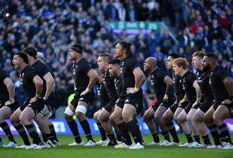 All Blacks Perform Traditional Haka Before Editorial Stock Photo