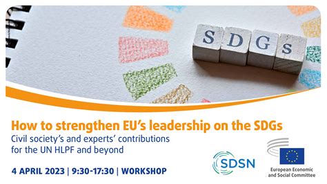 Strengthening The Eus Leadership On The Sdgs