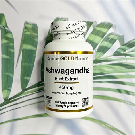 โสมอินเดีย Ashwagandha 450 Mg 180 Veggie Capsules California Gold