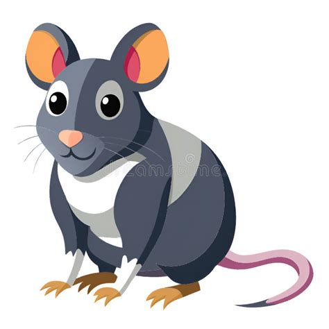 Vector Illustration Of A Cute Cartoon Mouse Stock Illustration