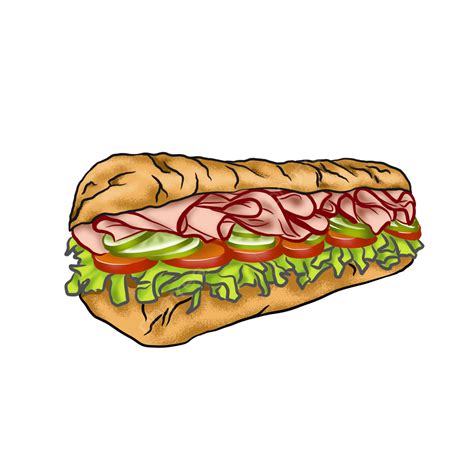 Subway Sandwich Illustration, Subway, Sandwich, Salad PNG Transparent Clipart Image and PSD File ...