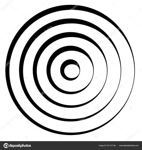 Concentric Radial Radiating Circles Rings Stock Vector By Vectorguy