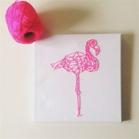 Flamant Rose G Om Trique Pink Flamingos String Art Flamingo