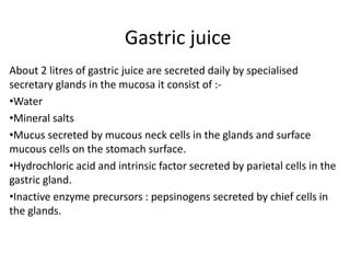 gastric juice | PPT