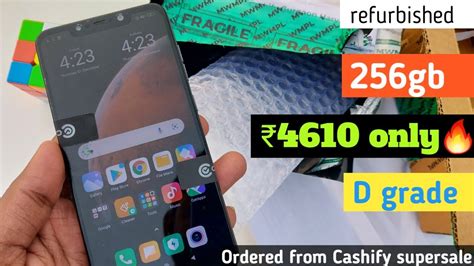 Unboxing Poco F1 256gb D Grade ₹4610🔥 Second Hand Mobile Cashify