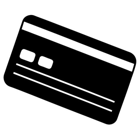 premium vector credit card silhouette vector illustration