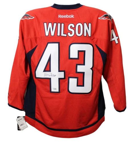 Tom Wilson Autographed/Signed Washington Capitals Reebok Red XL Jersey ...