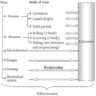 Types Of Tribocorrosion System With Different Mode Of Wear Fig