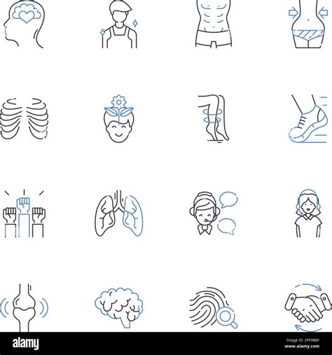 Health Exam Line Icons Collection Screening Testing Diagnosis