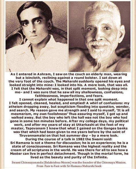 Sri Ramana Maharshi Teachings On Instagram Swami Chinmayananda