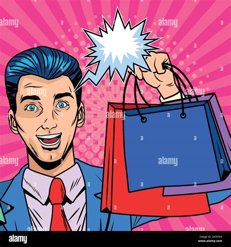 Gentleman Shopping Bags Stock Vector Images Alamy