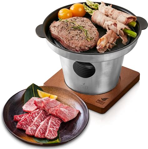 Freshy Chef Portable BBQ Grill - Non-Stick Mini Grill for Japanese ...