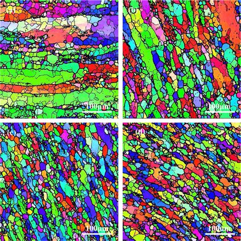 The Ebsd Maps Of Samples After Mdf At S And C With