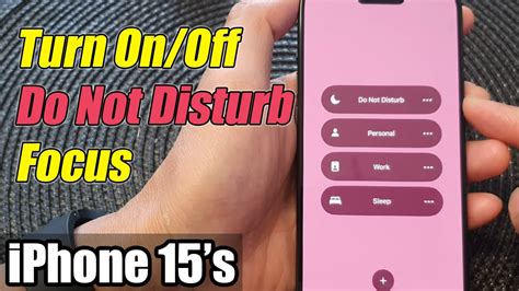 Iphone Pro Max How To Turn On Off Do Not Disturb Focus Youtube