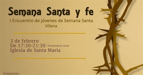 VILLENA CUÉNTAME 2018 PRIMER ENCUENTRO FE Y SEMANA SANTA