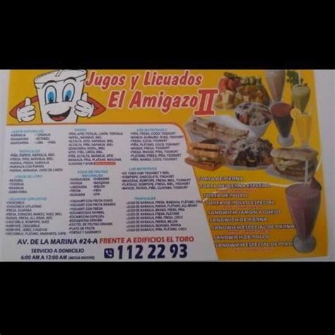 Menu At Jugos Y Licuados El Amigazo Ll Pub Bar Mazatl N