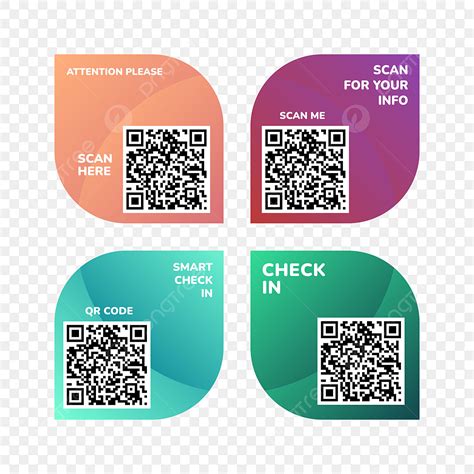 Qr Code Illustration Vector Png Images Qr Code Label Element Set