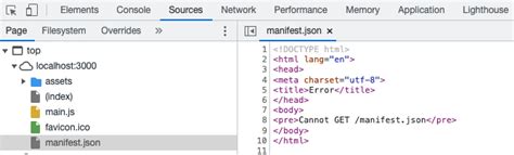 Javascript Webpack Manifest Json Not Found Stack Overflow