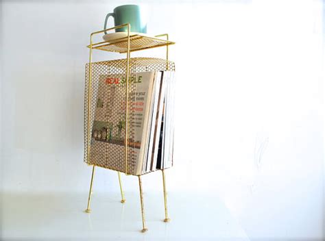 Midcentury Magazine Rack, Gold by Charlie's Nest - Modern - Magazine Racks - by Etsy