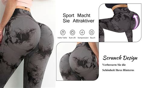 Vertvie Scrunch Butt Sport Leggings Damen Nahtlose Lang Sporthose High