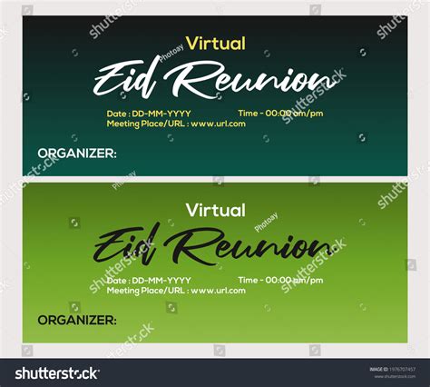 Virtual Eid Reunion Banner Vector Background Stock Vector (Royalty Free ...