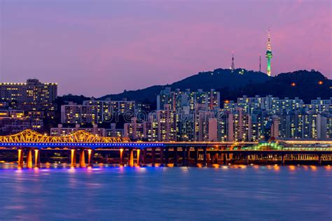 Skyline Da Cidade De Coreia Seoul A Melhor Vista De Coreia Do Sul