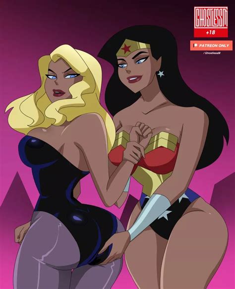 Black Canary Seducing Wonder Woman With Her Ass GhostlessM Dc Comics