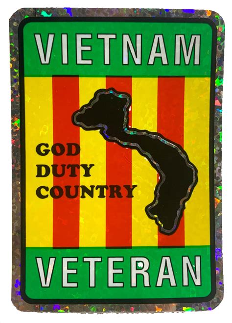 Vietnam Veteran God Duty Country Sticker Grandpopsarmynavy