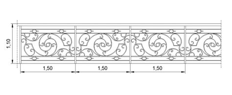 Steel Balustrade Design Detail Cad Blocks 2d View Autocad File Cadbull