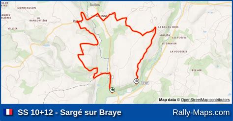 SS 10 12 Sargé sur Braye stage map Rallye Coeur de France 2019 CFR