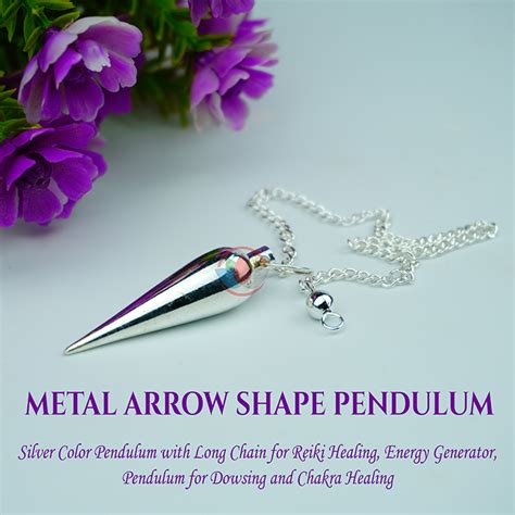 Remedywala Energized Silver Metal Arrow Shape Pendulum