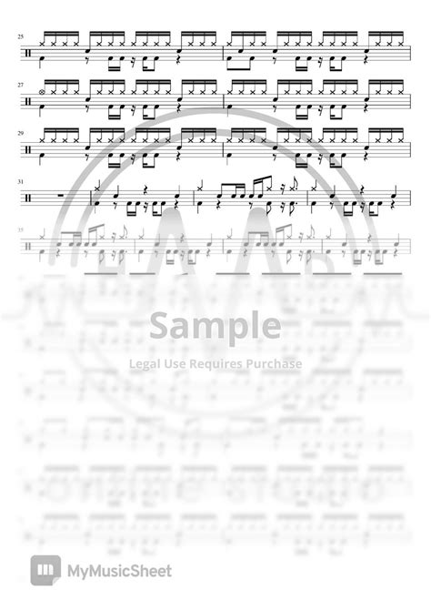 Avril Lavigne Smile Drum Sheet By Hmd Online Studio