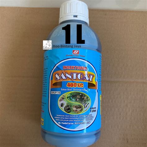 Jual Insektisida Kontak Ulat Grayak SANTOAT Dimentoat 400 EC 1 Liter