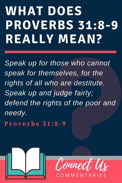 Proverbs Meaning Of Speak Up For Those Who Cannot Speak For