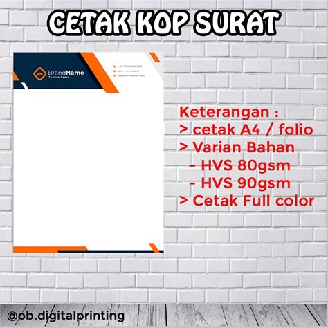 Jual Cetak Kop Surat Murah Full Color Ukuran A4f4 Shopee Indonesia