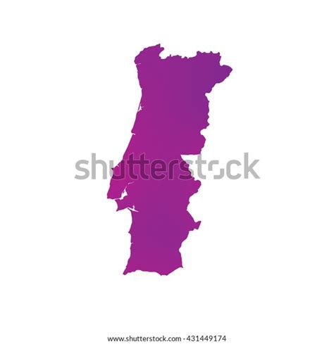 Map Country Portugal Stock Vector Royalty Free 431449174 Shutterstock