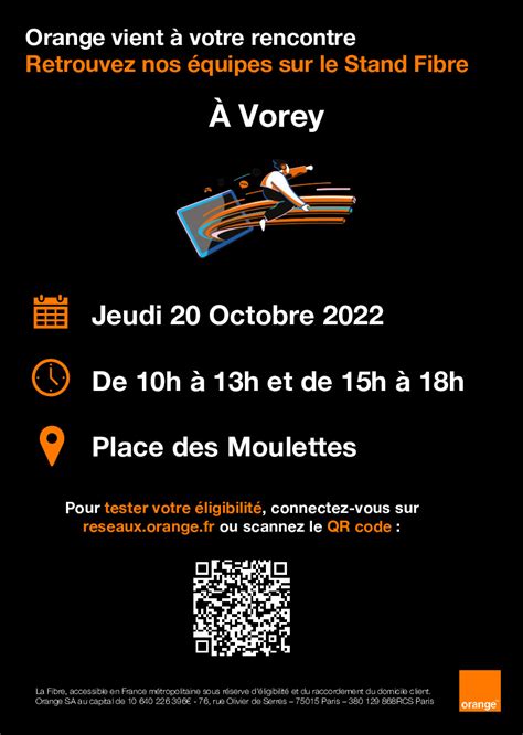 Actualit S Orange Informez Vous Sur La Fibre Vorey Le Octobre