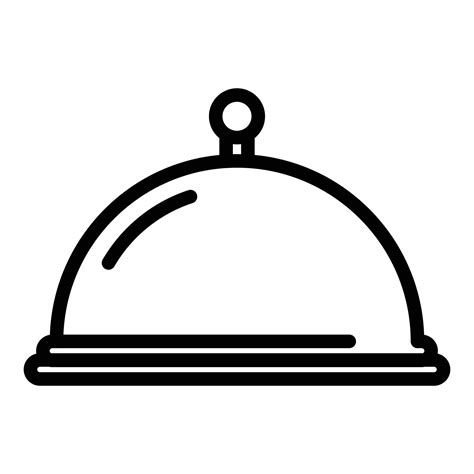 Icono De La Bandeja Del Restaurante Estilo De Esquema 15605326 Vector