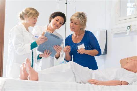 Medical dummy in hospital stock image. Image of medical - 149570043