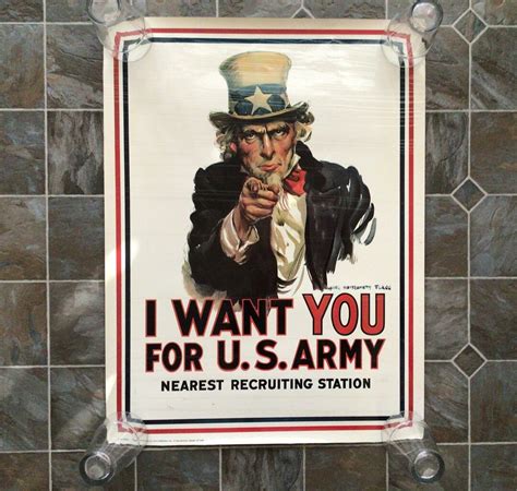 Uncle Sam I Want You for US Army Vintage Poster Wall Art American ...