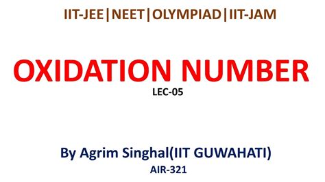 Oxidation Number Tricks For Iit Jeeneetolympiadiit Jamntse Youtube