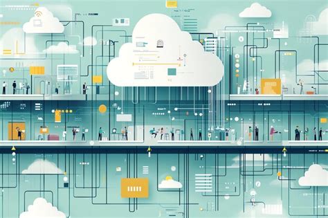 Cloud Computing Network Diagram Premium Ai Generated Image