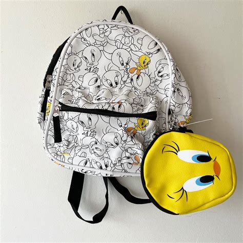 Warner Brothers Looney Tunes Tweety Bird Mini Backpack Coin Purse