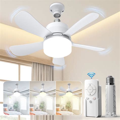 Socket Fan Light 1000 Lumens 15 7 Led Ceiling Fans With Lights And