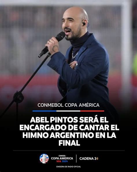 Abel Pintos Cantar El Himno Nacional Argentino En La Final De La Copa