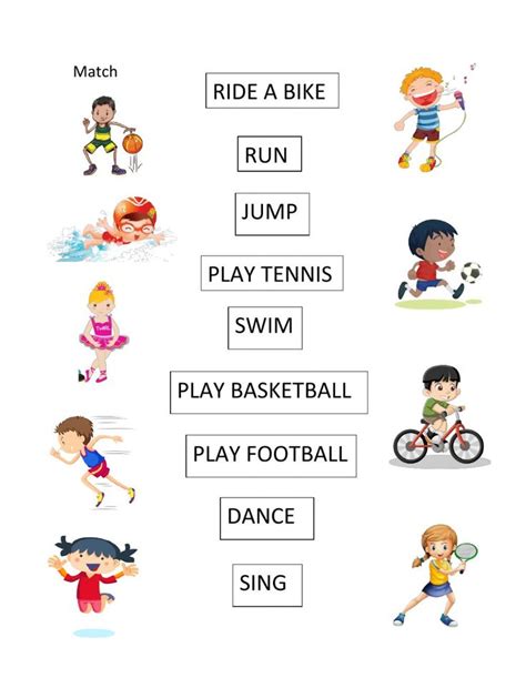 Action Verbs Activities For Kids