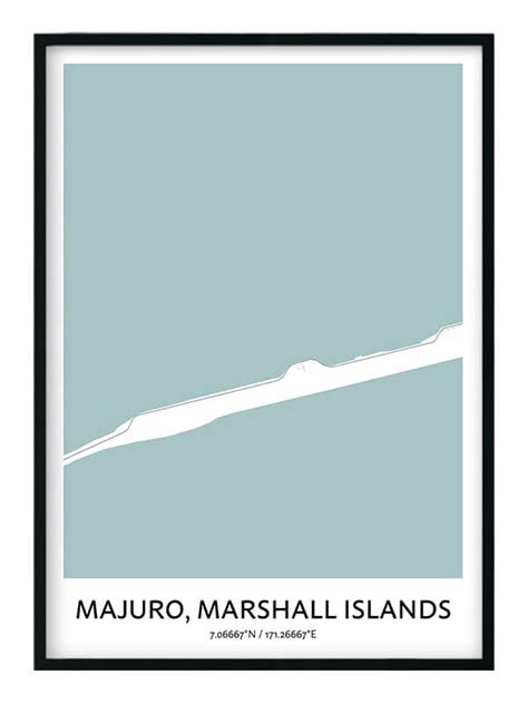 Majuro Map Poster - Your City Map Art - Positive Prints