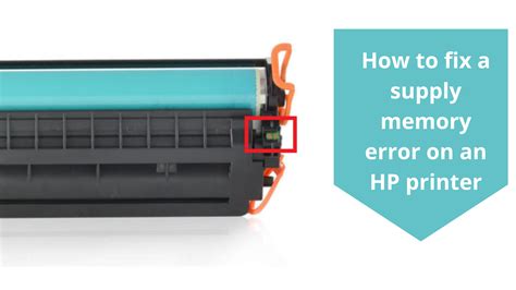 How To Fix A Supply Memory Error On An Hp Printer Hp Printer Printer Fix It