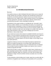 Resumen Hombre Bicentenario Docx Nombre David Garc A C Digo